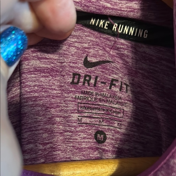 Nike DRI-Fit Women's Heathered Purple Running Hoodie - Picture 2 of 8